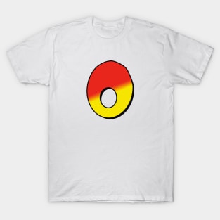 Number 0 red / yellow T-Shirt